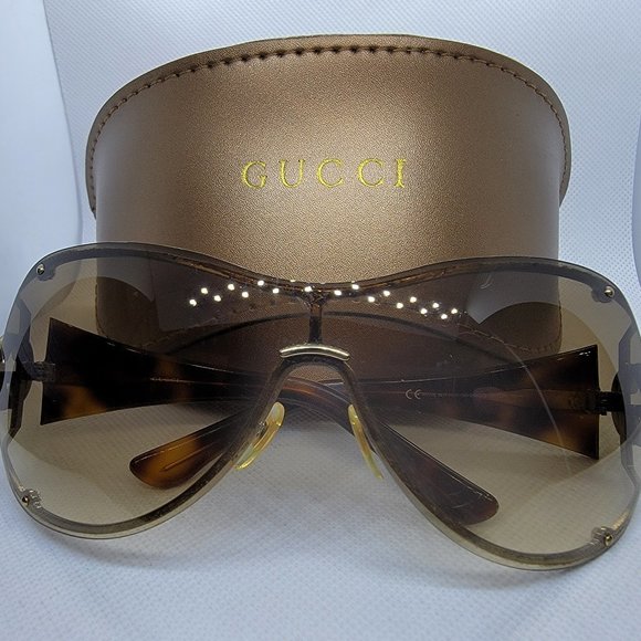 GUCCI GG2802/S OVC2K Havana Shield Sunglasses
